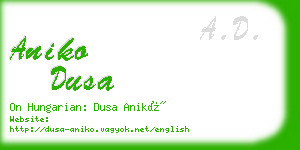 aniko dusa business card